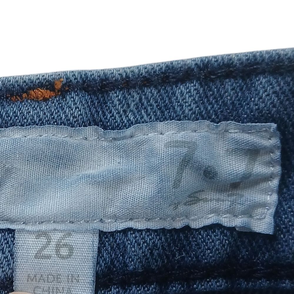 Seven7 Shorts Denim Jean Cargo Rolled Hem High Rise Size 26 Distressed - Picture 7 of 10
